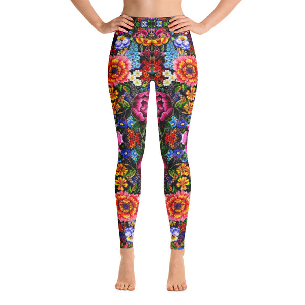 Rosa Print Large scale Yoga Leggings