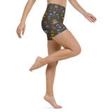 Shorty Velour Print Yoga Shorts