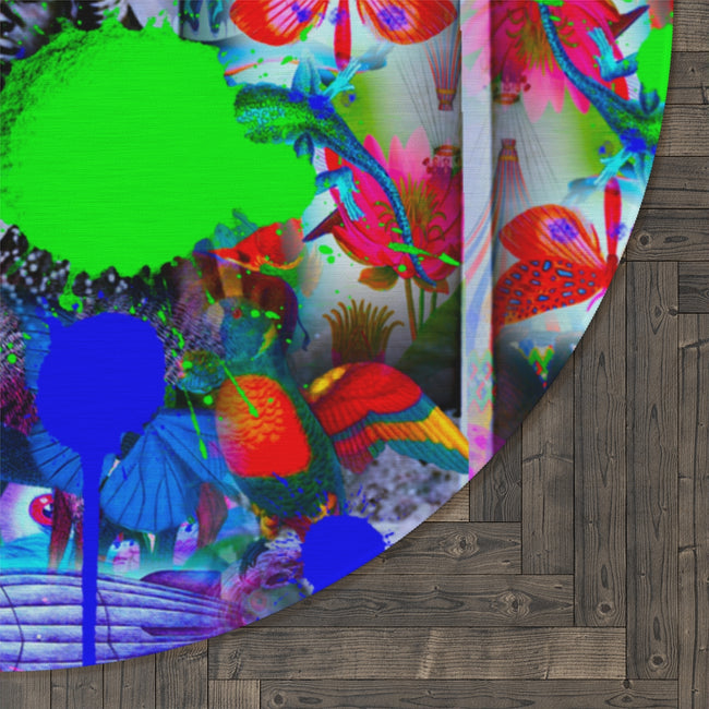 PAINTED ROUND RUG