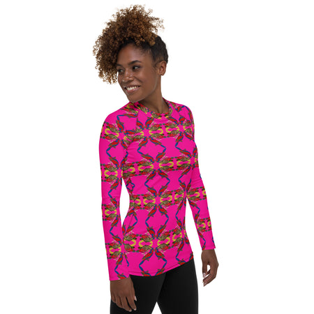 Rosa Print Large scale Yoga Leggings