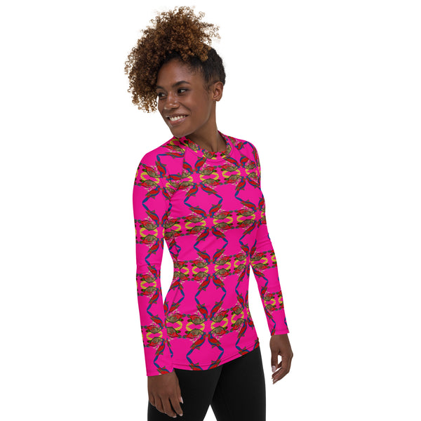 Pheasant print Women's Rash Guard