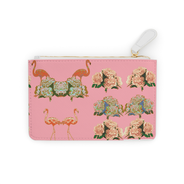 Flamingo Printed mini clutch bag