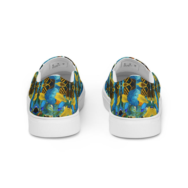 Printed slip on canvas shoes