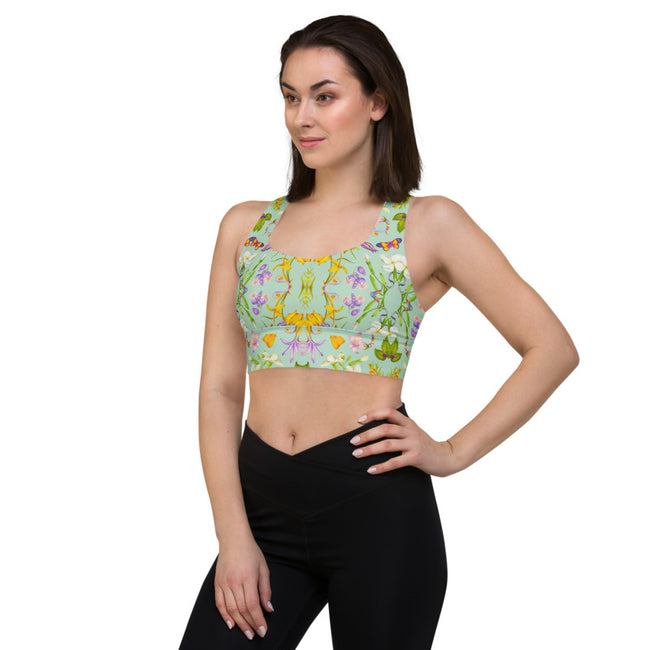 Marylyn Print Longline Sports Bra
