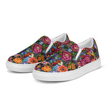 Printed slip on canvas shoes