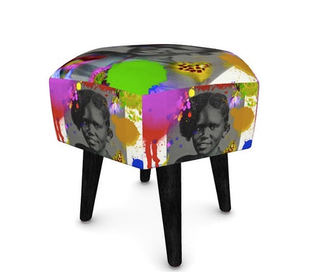 PAINTED FOOTSTOOL