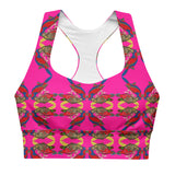 Pheasant Print Longline Sports Bra