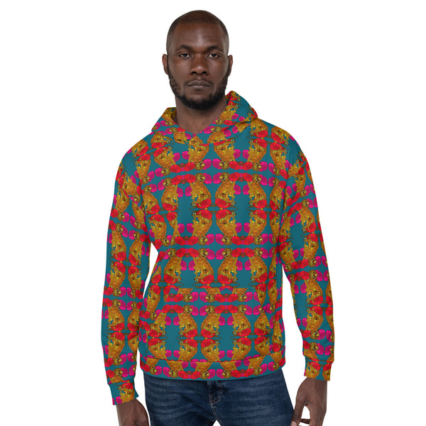 Printed unisex hoodie