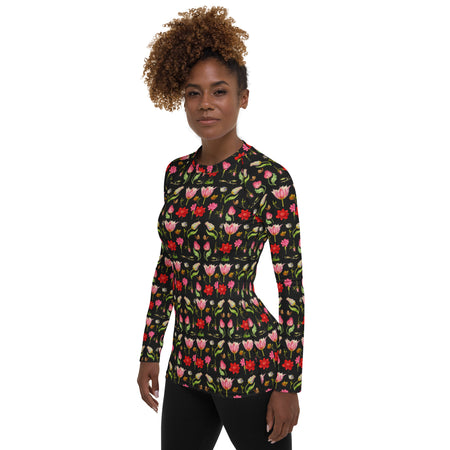 Rosa Print Large scale Yoga Leggings