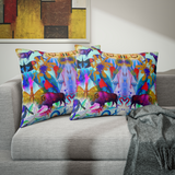 PAINTED MEDIUM CUSHION - NOIR