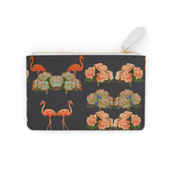 Flamingo Printed mini clutch bag