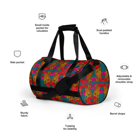 Printed weekender bag