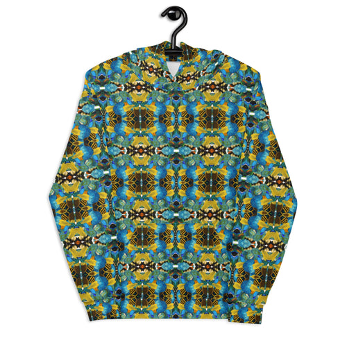 Bees and blues unisex hoodie
