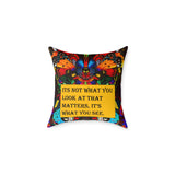 Quote PAINTED MEDIUM CUSHION - WHITE