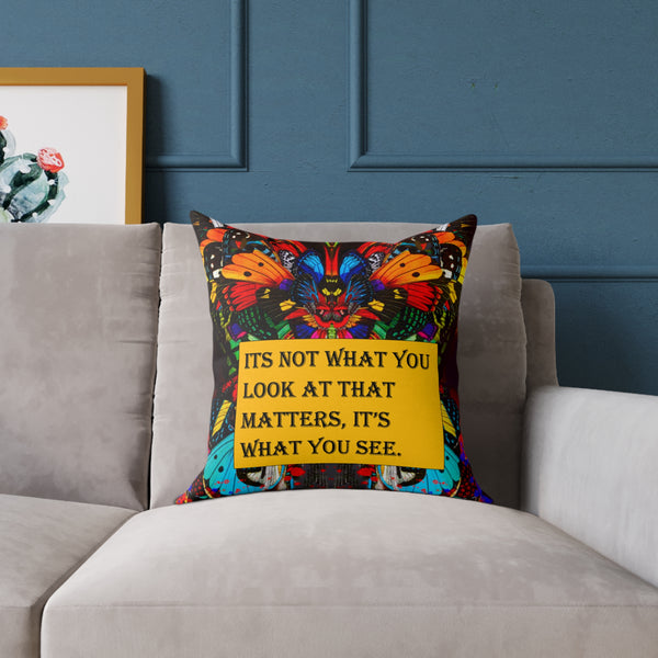 Quote PAINTED MEDIUM CUSHION - WHITE