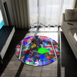 PAINTED ROUND RUG