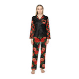 Wild roses Satin Pyjamas