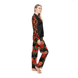 Wild roses Satin Pyjamas