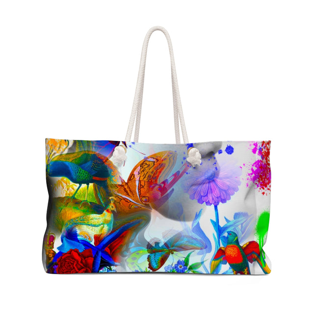 Printed weekender bag